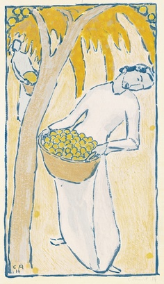 Fruit Harvest (Female Figure with Basket), 1914 - Cuno Amiet