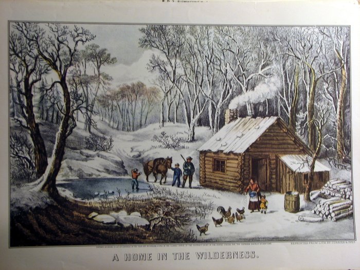 A Home in the Wilderness, 1870 - Currier & Ives