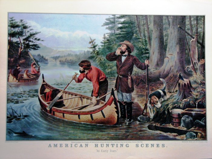 American Hunting Scenes - 'An Early Start' - Currier and Ives