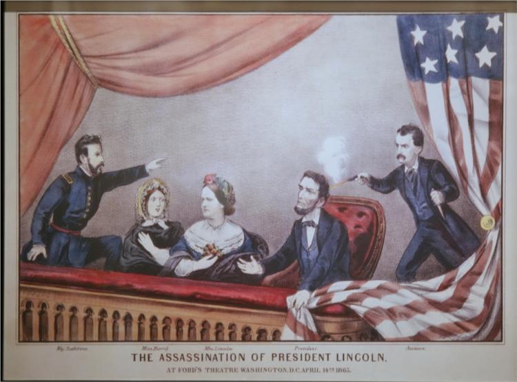 Assassination of Abraham Lincoln, 1865 - Currier & Ives