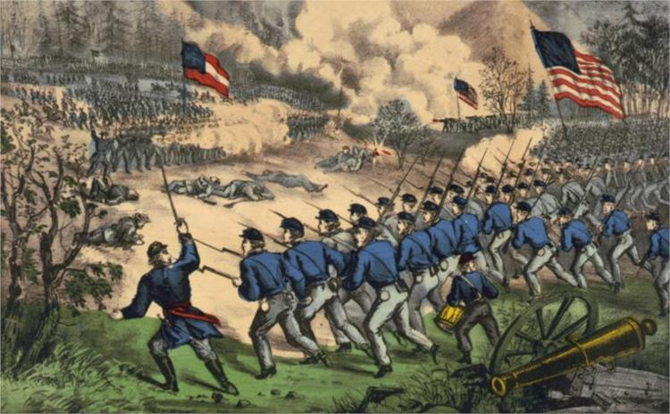 The battle at Cedar Mountain, Aug. 9th, 1862, 1862 - Currier & Ives