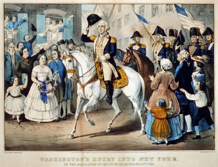 Washington's entry into New York, 1783 - Currier and Ives