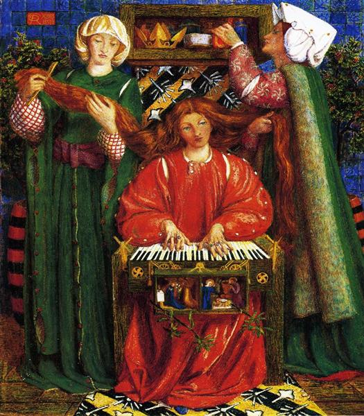 A Christmas Carol, 1857 - Dante Gabriel Rossetti