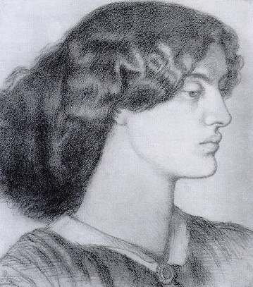 Portrait of Jane Morris - Данте Габрієль Росетті