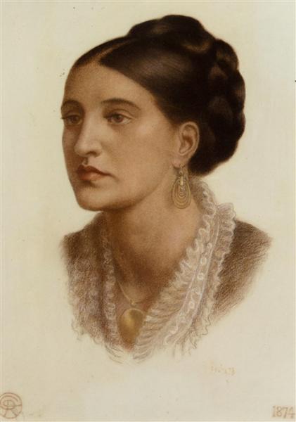 Portrait of Mrs Georgin A Fernandez, 1874 - Данте Габриэль Россетти