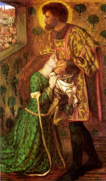 Saint George and the Princess Sabra, 1862 - 但丁·加百列·羅塞蒂