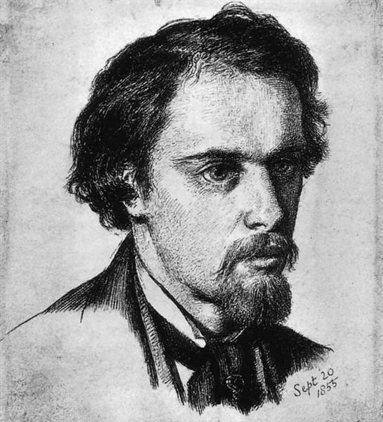 Self-Portrait, c.1855 - 但丁·加百列·羅塞蒂