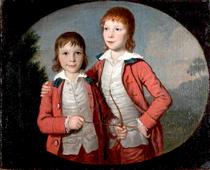 Portrait of Two Boys - David Allan