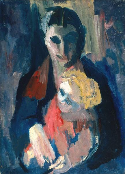 The Artist's Wife and Baby, 1937 - Дэвид Бомберг