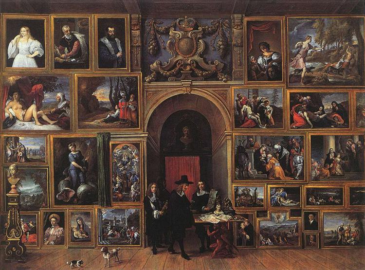 Archduke Leopold Wilhelm of Austria in his Gallery, 1651 - Давид Тенирс Младший