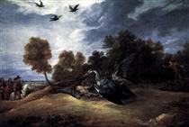 Heron Hunting with the Archduke Leopold Wilhelm - David Teniers el Joven
