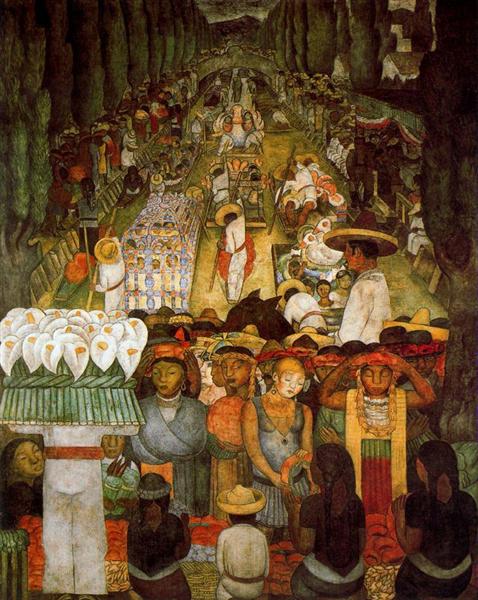 Good Friday on the Santa Anita Canal, 1923 - 1924 - Diego Rivera