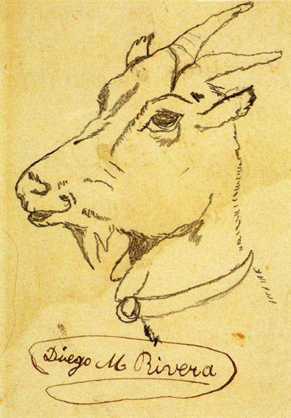 Head of a Goat, c.1905 - Diego Rivera