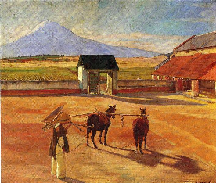 La Era (The Threshing Floor) 1904 (oil on canvas), 1904 - Diego Rivera