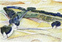 Landscape at Toledo - Diego Rivera