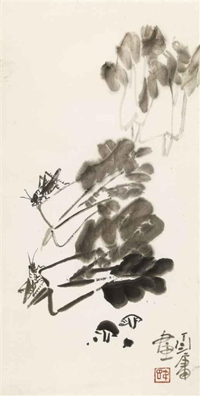 Chinese Cabbage and Crickets, 1970 - 丁衍庸