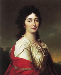 Portrait of Anna Stepanovna Protassova, the former maid of honor of Catherine II - Дмитро Левицький