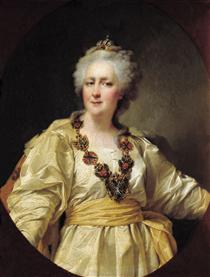 Portrait of Catherine II of Russia - Дмитрий Левицкий