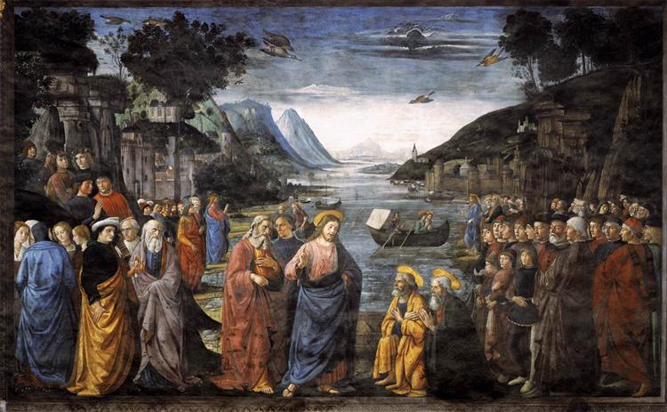 La Vocation des premiers apôtres Pierre et André, 1481 - Domenico Ghirlandaio