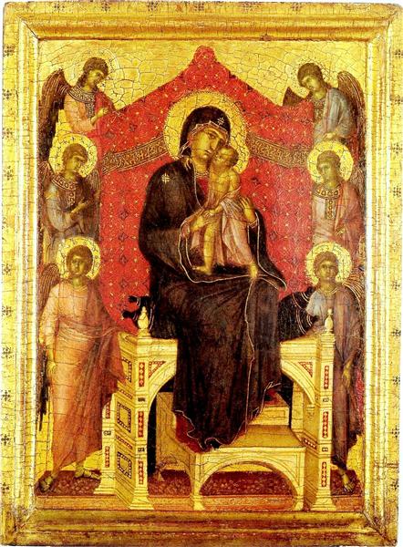 The Madonna and Child with Angels, 1282 - 1307 - Duccio di Buoninsegna