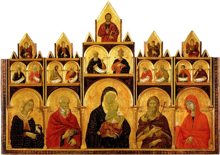 The Madonna and Child with Saints, 1311 - 1318 - Дуччо