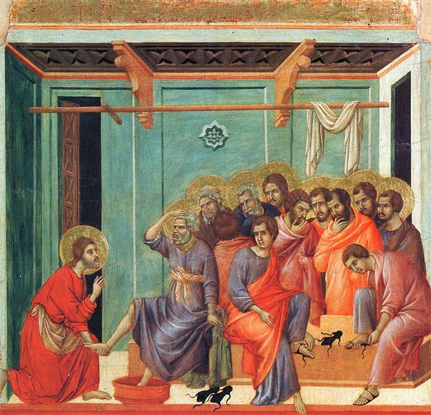 Washing of feet, 1308 - 1311 - Duccio