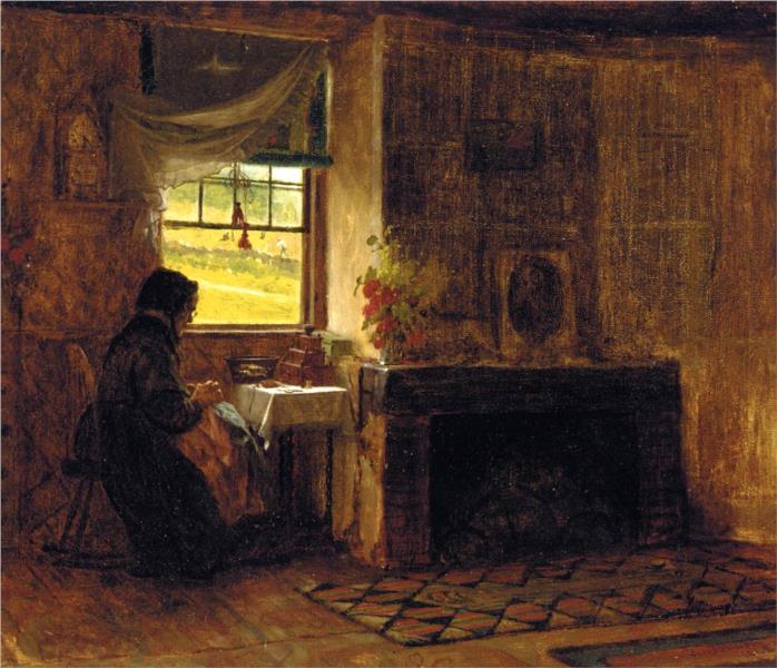 Interior of a Farm House in Maine, 1865 - Истмен Джонсон