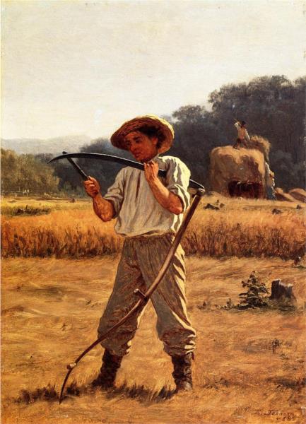Man with Scythe, 1868 - Jonathan Eastman Johnson