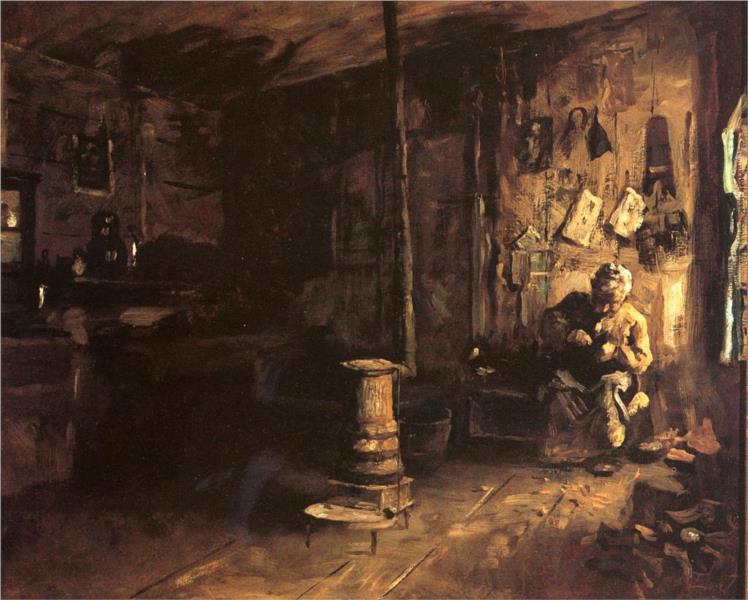 Shoemaker Haberty's Shop, 1887 - Истмен Джонсон