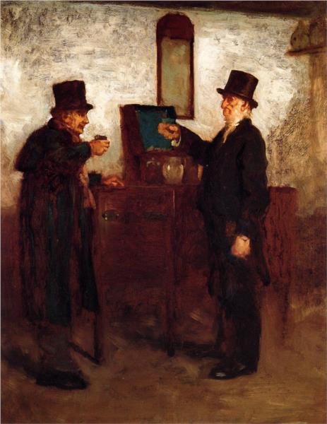 Study for 'A Glass with the Squire', 1880 - Истмен Джонсон