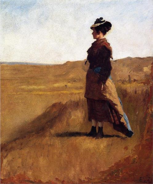 Woman on a Hill, 1880 - Jonathan Eastman Johnson