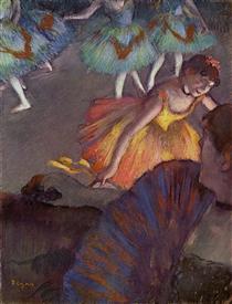 Балерина и дама с веером - Эдгар Дега