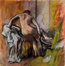 Leaving the Bath - Edgar Degas