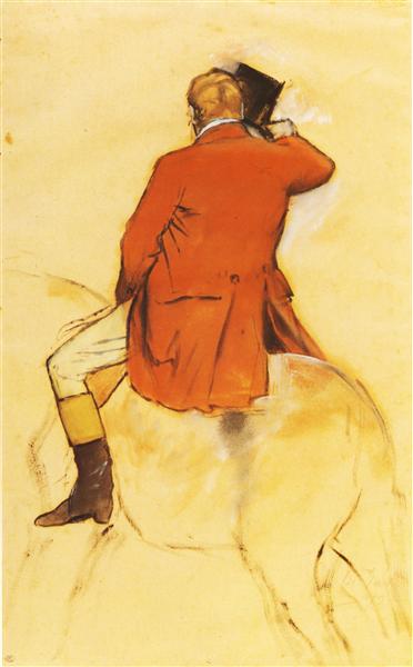 Rider in a Red Coat, 1868 - Edgar Degas