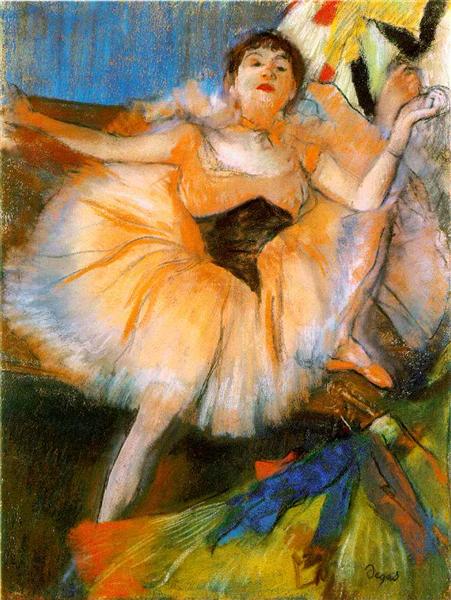 Сидящая танцовщица, c.1879 - c.1880 - Эдгар Дега