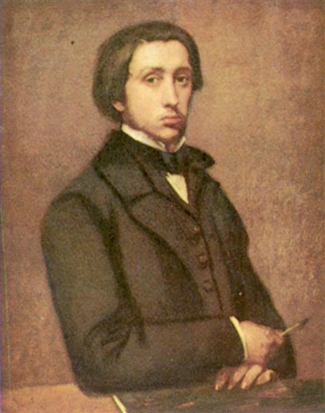Автопортрет, 1854 - Эдгар Дега