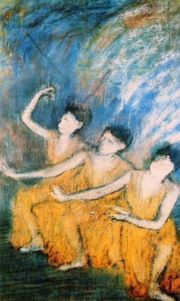 Три танцовщицы, c.1898 - Эдгар Дега