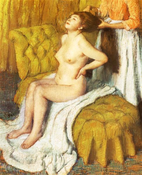 Woman Having Her Hair Combed, 1895 - Едґар Деґа