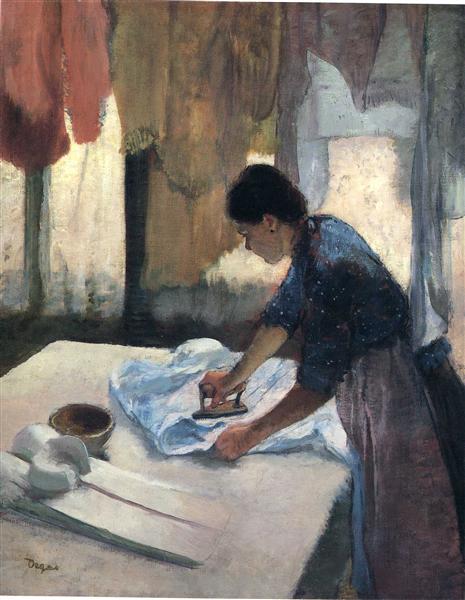 Женщина гладит, c.1887 - Эдгар Дега