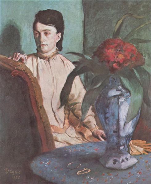 Женщина с восточной вазой, 1872 - Эдгар Дега