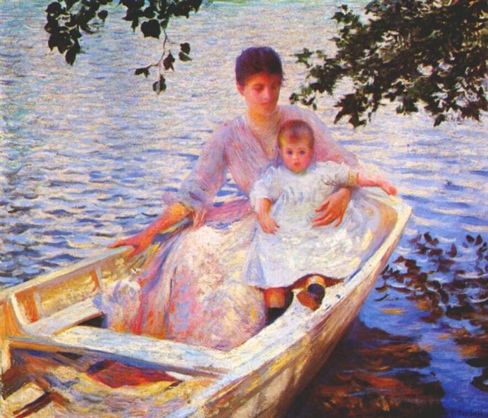 Mother and Child in a Boat, 1892 - Edmund Charles Tarbell