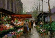 Flower Market At La Madeleine - Édouard Cortès