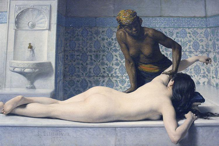 The Massage in the Hamam, 1883 - Édouard Debat-Ponsan