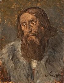Portrait of a Bearded Man (Head of an Apostle?) - Eduard von Gebhardt