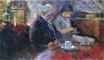 At the Coffee Table - Edvard Munch