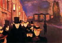 Abend auf der Karl Johans gate - Edvard Munch