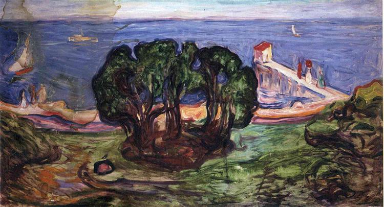 Trees on the Shore, 1904 - Edvard Munch