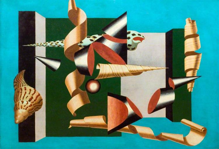 Composition - Cones and Spirals, 1929 - Эдуард Уодсворт