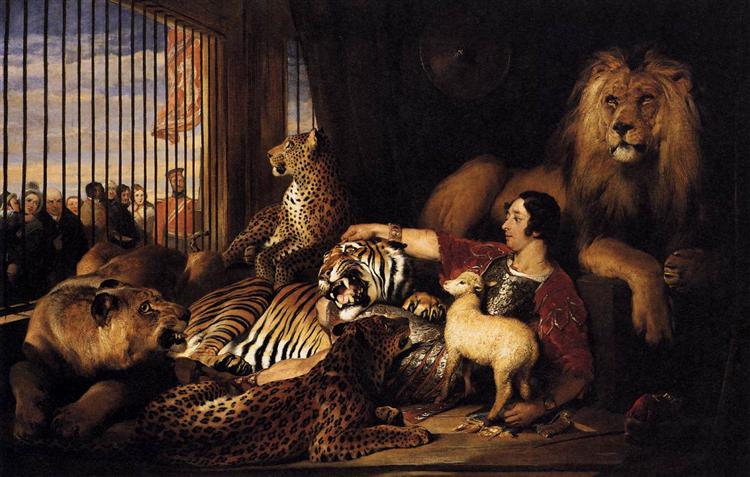 Isaac van Amburgh and his Animals, 1839 - Edwin Henry Landseer