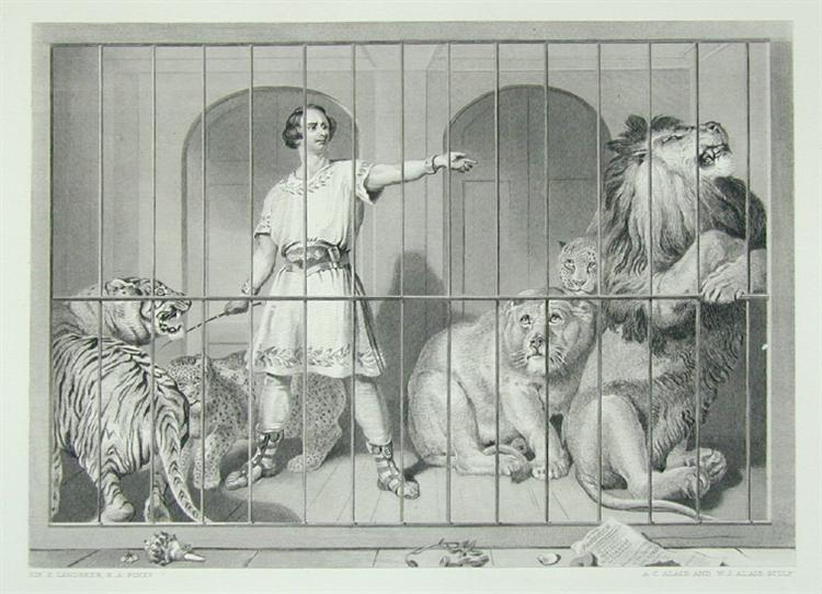 Van Amburgh and his big game cats - Edwin Henry Landseer